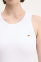 Памучен топ Fiorucci Angel Patch Ribbed Tank бял W02SPTTA324CJ01WH01