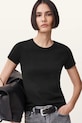 Βαμβακερό μπλουζάκι AllSaints STEVIE μαύρο W194JA