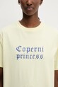 Coperni x Disney Princess tricou din bumbac galben DJS03CRF5017