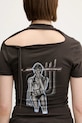 Ottolinger cotton t-shirt Cut Out brown 115.104015.02