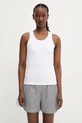 Coperni top din bumbac Rib Logo Tank uni alb COPJS12F5033