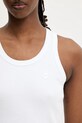 Coperni top din bumbac Rib Logo Tank alb COPJS12F5033