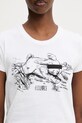 Βαμβακερό μπλουζάκι MM6 Maison Margiela λευκό S62GD0199.M20108.100
