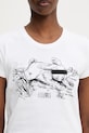 Bavlněné tričko MM6 Maison Margiela bílá S62GD0199.M20108.100