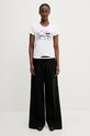 Βαμβακερό μπλουζάκι MM6 Maison Margiela S62GD0199.M20108.100 λευκό