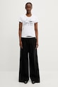 Bavlněné tričko MM6 Maison Margiela S62GD0199.M20108.100 bílá