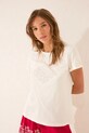 women'secret t-shirt bawełniany bawełna beżowy 3279705