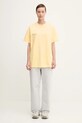 Памучна тениска Pangaia Midweight T-shirt 10000287. жълт