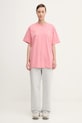 Pangaia cotton t-shirt Midweight T-shirt 10000287. pink