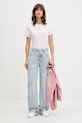Tommy Jeans t-shirt DW0DW21964 beżowy AW25