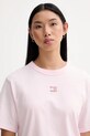 Tommy Jeans t-shirt bawełniany różowy DW0DW22202