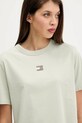 Tommy Jeans t-shirt bawełniany zielony DW0DW22202