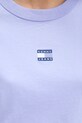 Βαμβακερό μπλουζάκι Tommy Jeans DW0DW22202 μωβ