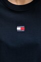 Βαμβακερό μπλουζάκι Tommy Jeans DW0DW22202 σκούρο μπλε