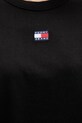Бавовняна футболка Tommy Jeans DW0DW22202 чорний