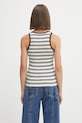 Odzież GANNI top Striped Soft Cotton Rib T4144 granatowy