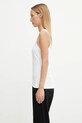 GANNI top Soft Cotton Rib T3897 biały SS25