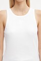 GANNI top Soft Cotton Rib biały T3897