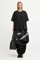 Bavlnené tričko GANNI Heavy Cotton Drop Shoulder Open Back čierna T4168