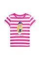 Детская хлопковая футболка Polo Ralph Lauren узор розовый 312957378001