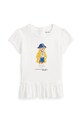Детская хлопковая футболка Polo Ralph Lauren узор белый 310958222001