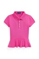 Дитяча бавовняна футболка Polo Ralph Lauren з еластаном рожевий 312957156001