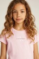 Дитяча бавовняна футболка Calvin Klein Jeans IG0IG01470.128.176.PPYA рожевий