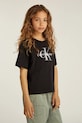 Дитяча бавовняна футболка Calvin Klein Jeans бавовна чорний IG0IG02801.PPYA