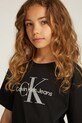 Детская хлопковая футболка Calvin Klein Jeans IG0IG02801.PPYA чёрный