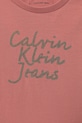 DÍVKA Dětské bavlněné tričko Calvin Klein Jeans IN0IN00261.G.PPYA růžová