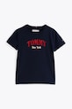 Tommy Hilfiger tricou de bumbac pentru copii KG0KG08296.128.176.PPYA bleumarin SS25