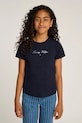 Детская хлопковая футболка Tommy Hilfiger хлопок тёмно-синий KG0KG08298.98.122.PPYA