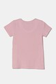 Дитяча бавовняна футболка Guess J5RI02.K6YW4.PPYA рожевий SS25