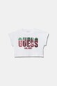 Guess tricou de bumbac pentru copii imprimeu alb J5RI10.K8HM4.PPYA