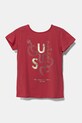 Guess t-shirt dziecięcy z elastanem różowy J5RI15.K6YW4.PPYA