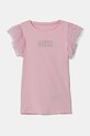 Guess tricou copii imprimeu roz J5RI17.K6YW4.PPYA