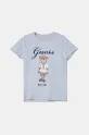 Guess t-shirt dziecięcy z elastanem niebieski J5RI24.K6YW4.PPYA