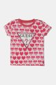 Guess t-shirt dziecięcy wzorzyste różowy K5RI15.K6YW4.PPYA