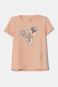 Дитяча футболка Guess аплікація помаранчевий K5RI16.K6YW4.PPYA