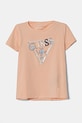 Дитяча футболка Guess аплікація помаранчевий K5RI16.K6YW4.PPYA
