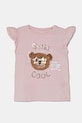 Guess t-shirt dziecięcy aplikacja różowy K5RI18.K6YW4.PPYA