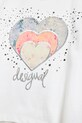 Desigual tricou de bumbac pentru copii 25SGTK01 alb