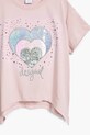 Otroška bombažna kratka majica Desigual roza 25SGTK01