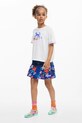 Desigual tricou de bumbac pentru copii print alb 25SGTK02