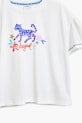 Otroška bombažna kratka majica Desigual bela 25SGTK02