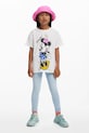 Otroška bombažna kratka majica Desigual x Disney 25SGTK19 bela