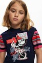 Desigual tricou de bumbac pentru copii x Disney 25SGTK20 bleumarin