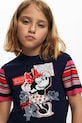Otroška bombažna kratka majica Desigual x Disney 25SGTK20 mornarsko modra