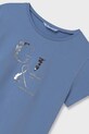 Dziewczynka Mayoral t-shirt dziecięcy 854.8C.Junior.PPYA niebieski