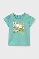 Otroška kratka majica Mayoral Z elastanom turkizna 1049.4M.Baby.PPYA